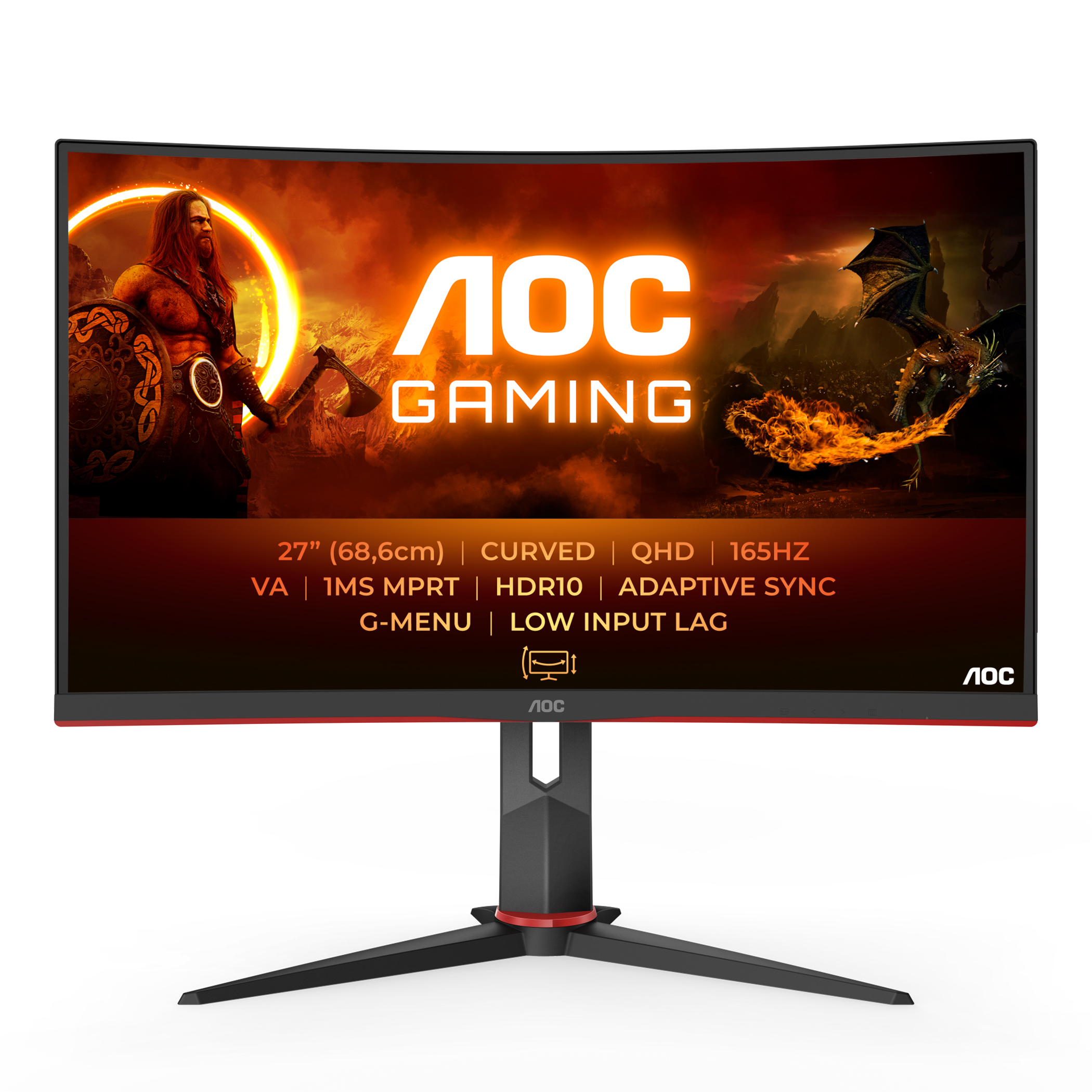 WQHD монитор AOC CQ27G2S/BK