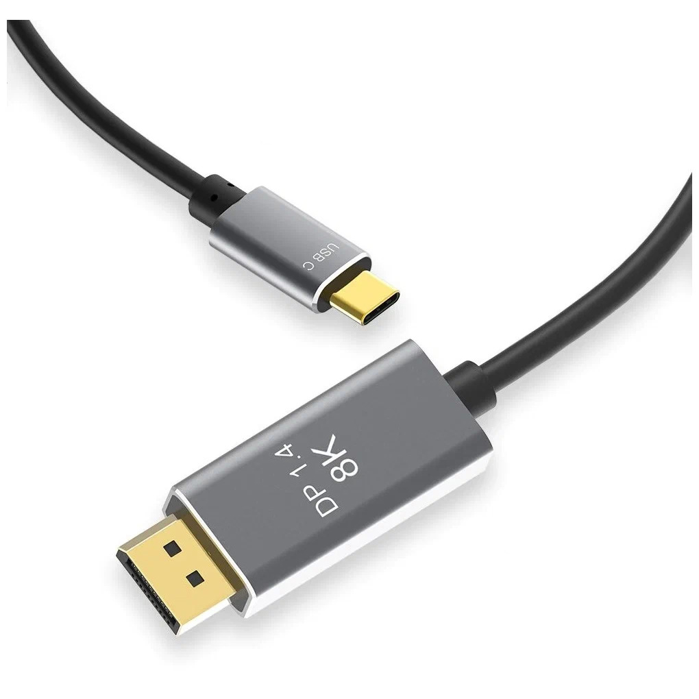 Кабель USB Type C (Thunderbolt 3.1) - DisplayPort 1.4 (8K-4K 2 метра)