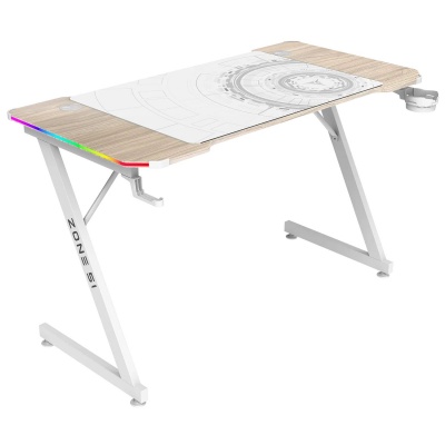 Компьютерный стол Zone TRINE 140 RGB Wood/White (Z51-T4R-WD)