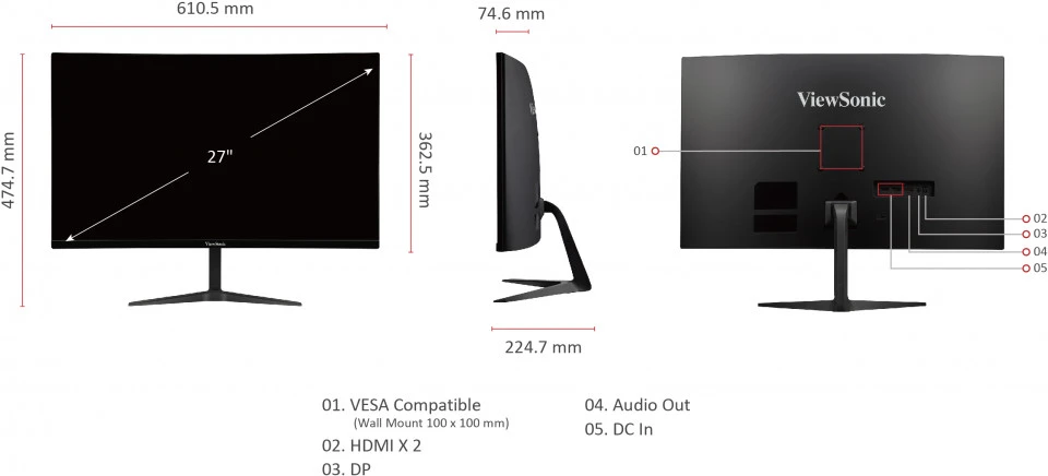 ViewSonic VX2718-2KPC-MHD