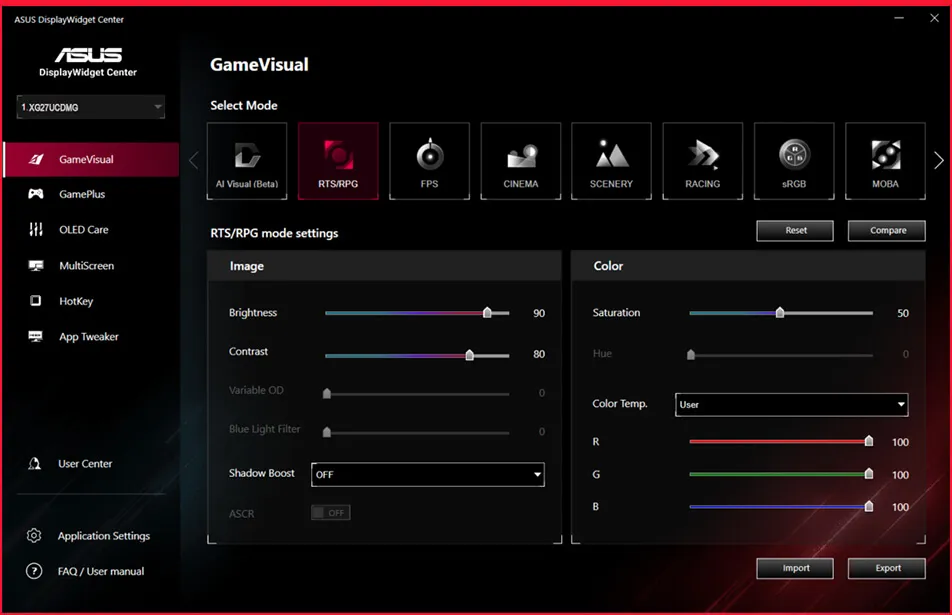 Монитор ASUS ROG Strix XG27UCDMG