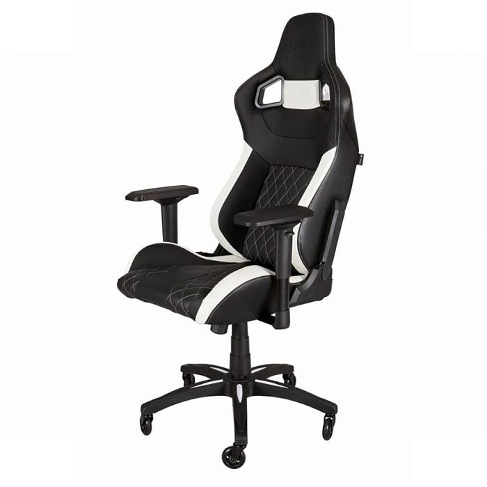 Игровое компьютерное кресло Corsair Gaming™ T1 RACE, Black/White (CF-9010012-WW) - фото 2