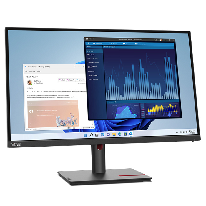 4К монитор Lenovo ThinkVision T27p-30 - фото 1