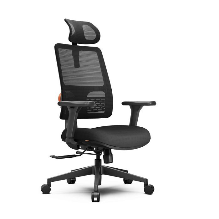 Компьютерное кресло FoxGear NETZ модель E, черный (FG-NETZ-E-BK) - фото 2