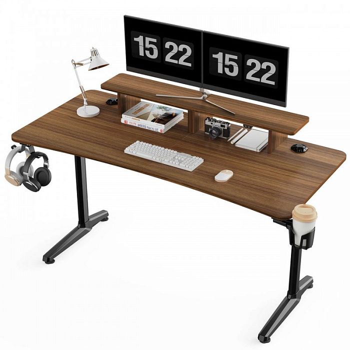 Компьютерный стол Eureka GIP 60, Walnut - фото 1