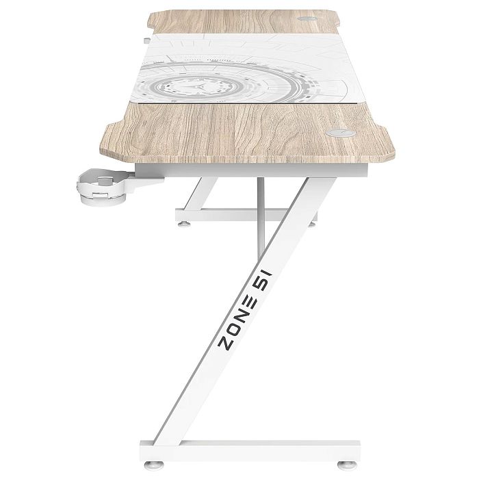 Компьютерный стол Zone 51 TRINE 160 Wood/White (Z51-T6N-WD) - фото 3