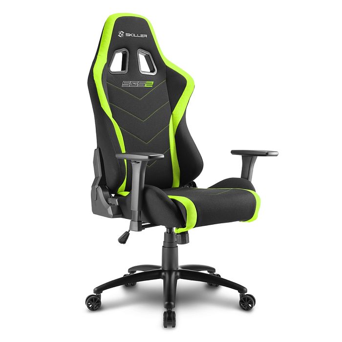 Игровое кресло Sharkoon Skiller SGS2 Black Green (SGS2-BK/GN) - фото 1