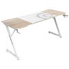 Компьютерный стол Zone 51 TRINE 160 Wood/White (Z51-T6N-WD) - фото 1