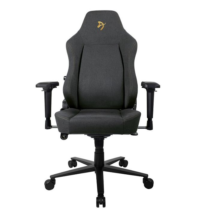 Компьютерное кресло Arozzi Primo Woven Fabric - Black - Gold logo - фото 1