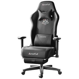 Компьютерное кресло Autofull C3, черный,  с поддержкой для ног (AF050DSB)