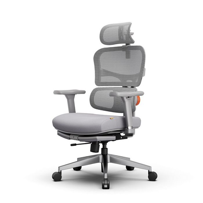 Компьютерное кресло FoxGear NETZ модель X, серый (FG-NETZ-X-GY) - фото 1