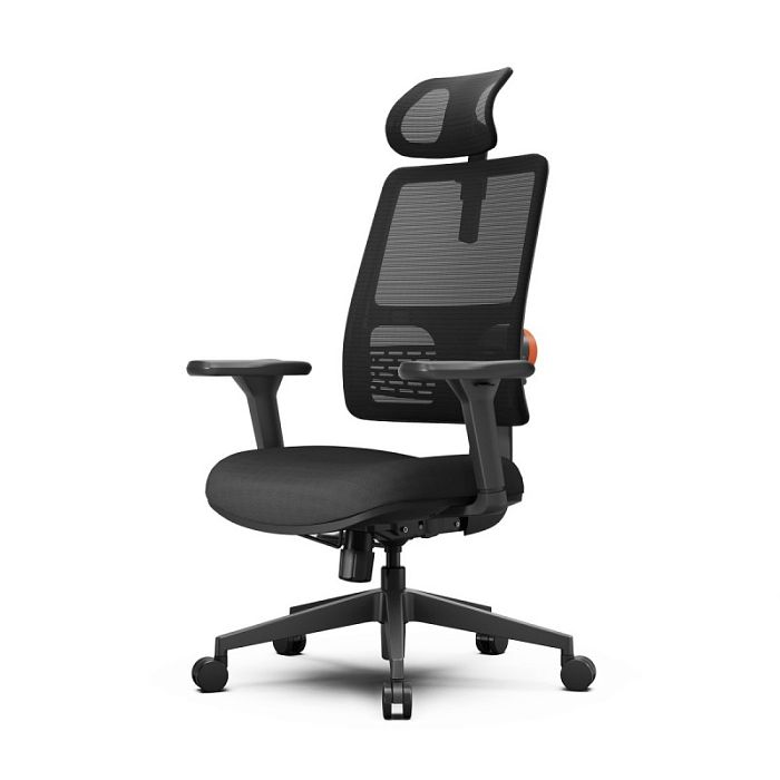 Компьютерное кресло FoxGear NETZ модель E, черный (FG-NETZ-E-BK) - фото 1