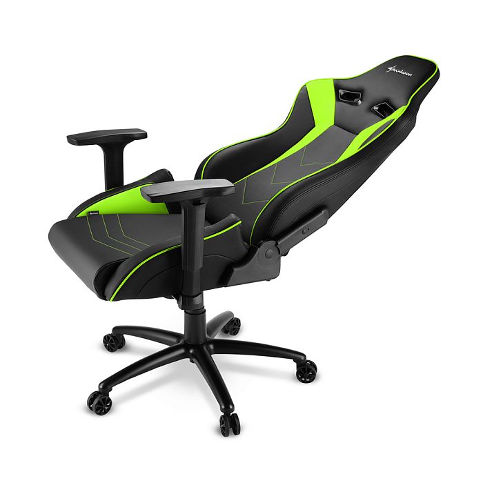 Игровое кресло Sharkoon Elbrus 3 Black Green (ELBRUS-3-BK/GN) - фото 4