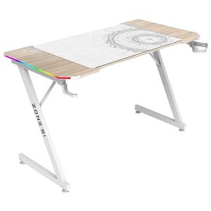 Компьютерный стол Zone TRINE 140 RGB Wood/White (Z51-T4R-WD)