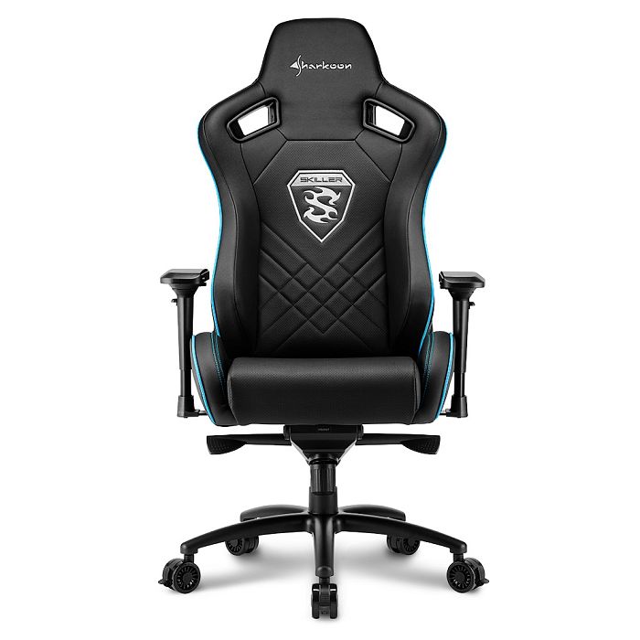 Игровое кресло Sharkoon Skiller SGS4 Black Blue (SGS4-BK/BU) - фото 1